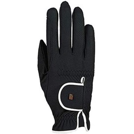 Roeckl - ladies contrast riding gloves LONA black-white 7