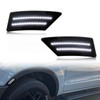 Smoked Lens White Front Fender Side Marker Lights Compatible with