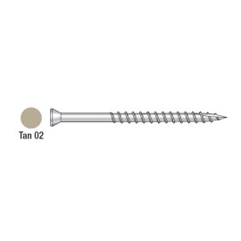 Simpson #7 x 2-1/4" STAR DRIVE TAN 02 TRIM HEAD 316SS SCREWS 70ct | T07225FT70TN02