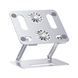 TEHAUX Adjustable Laptop Cooling Pad with Dual Fans Compatible Ventilated Support Stand for Enhanced Cooling and Comfort Powered Laptop Cooler