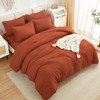 Litanika Burnt Orange Comforter Full Size Set - 7 Pieces