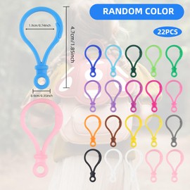 22Pcs Plastic Keychain Clips Multicolor Lobster Claw Clasps Backpack Keychain Rings Key Chain Hooks for Crafts Lanyard Clip and Hook Key Chains for Crafts