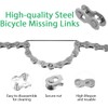 Evponk 10 Pairs 10 Speed Silver Bicycle Chain Magic Links