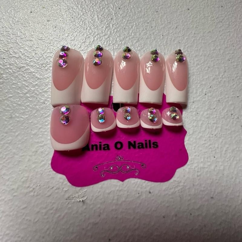 X long square nails - Colour: Square press on toe