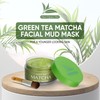 Green Tea Matcha Facial Mud Mask, Removes Blackheads, Reduces Wrinkles,