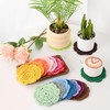 M METERXITY 4-Pack Handmade Crochet Coasters, 4Inch/10cm Round Cotton Placemats