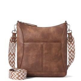 CLUCI Crossbody purses for Women Leather Medium Shoulder Purses Handabgs Vegan Leather Hobo Bags Satchel with Guitar Strap