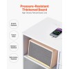 White 3 Drawer Wooden Mobile Filing Cabinet With Key Lock