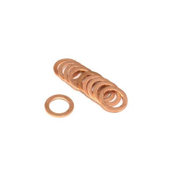 (Straight/Straight) Copper Washers 10 Pieces M14 19 – 91414 