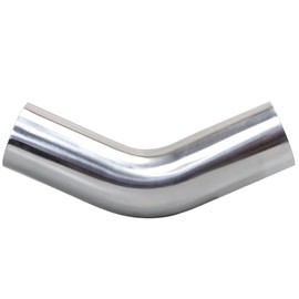 OSIDU OSIDU 45 Degree Aluminum Elbow Tube 3" (76mm) OD Aluminium Pipe Intercooler Pipe Air Intake Tube And Cooling Systems, High Polishing (3" OD (76mm)-1PCS)