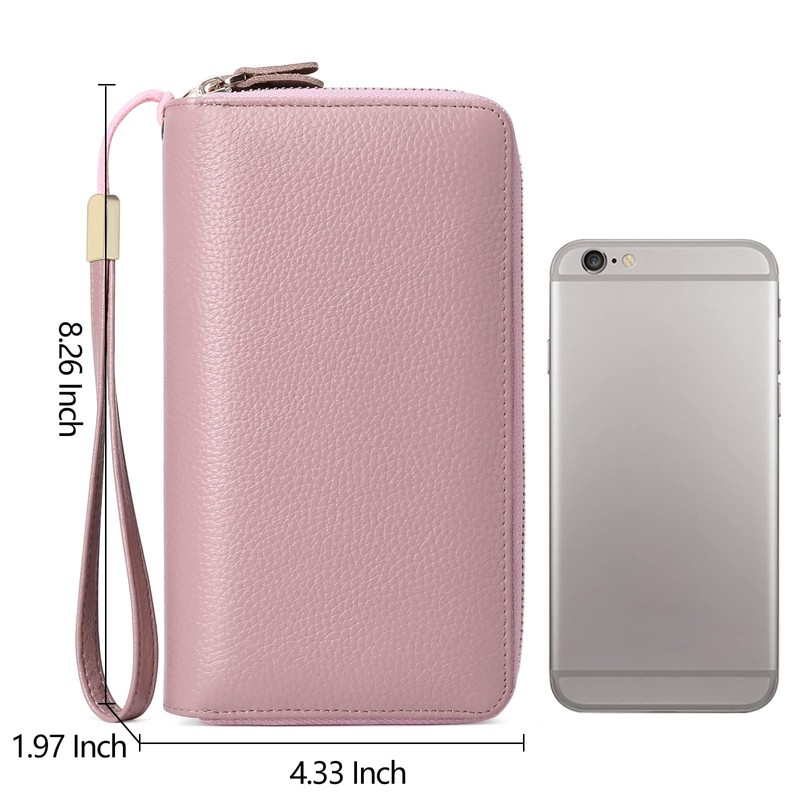 SENDEFN Women's Long Wallet, Large Capacity, Genuine Leather, Multi-functional, Good