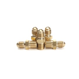 LTWFITTING Brass 45 Degree Flare 3/16" OD x 1/8" Male NPT Connector Tube Fitting(pack of 5)