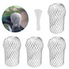 4 Pcs Aluminum Gutter Guards, 3.5" Metal Downpipe Leaf Guard