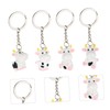 FOMIYES 10pcs Creative Cartoon Cow Keychains Alloy Keychain Set Bag