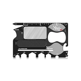 Wallet Ninja 2.0 (Advanced 20-in-1 Multitool, Now With Mirror + Nail File) Available in Black