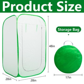 PURPLE STAR 1N 28 x 28 x 48 Inch Pop Up Greenhouse Plant Cover, Winter Gardening Plants Freeze Protection Tent, Plant Protector Enclosure Warm House for Cold Frost Protection Indoor & Outdoor