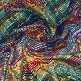 Lorenzo Cana Luxury Wool Blanket Elaborate Jacquard Woven Pattern Colourful Fluffy Soft Blanket 100% Wool Blanket Sofa Blanket Blanket 96210