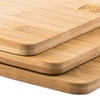 MEGALOWMART All Natural 3 Piece Double-Ply Bamboo Wood Cutting Board