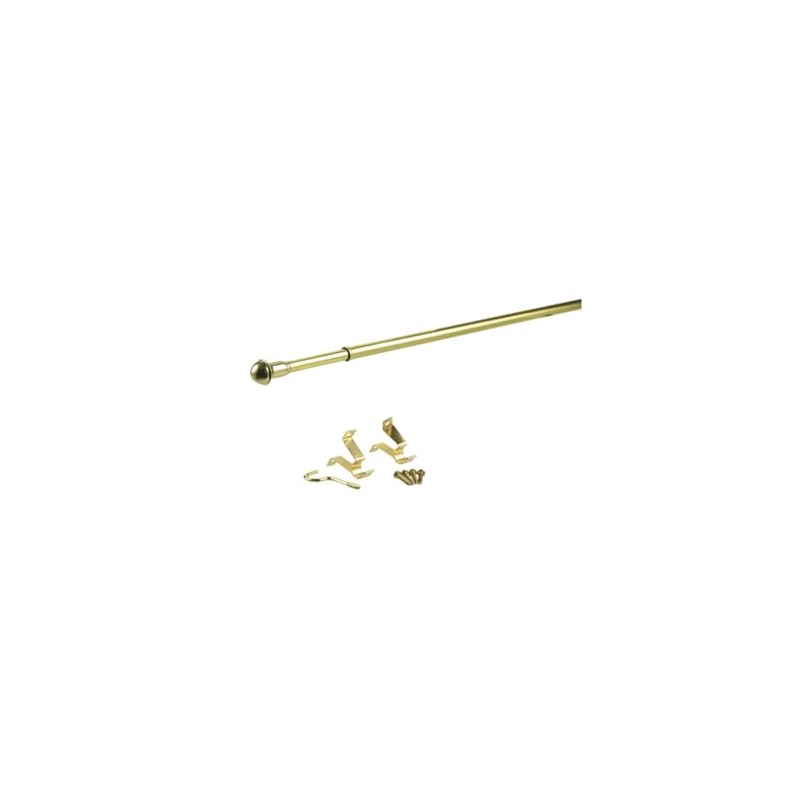 Kenney Manufacturing KN387/3 Accessories, 48" - 84", Brass