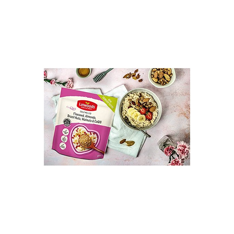 Linwoods Flaxseed Almond Brazil Nut Walnut Coq10 360g 10 Pack