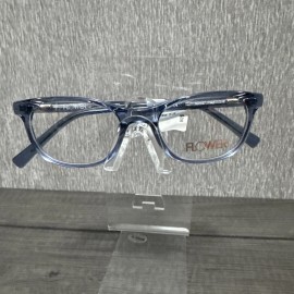 Flower Eyeglasses Frame Women's 6003 Maggie Blue Full Rim Rectangular 50-19-140