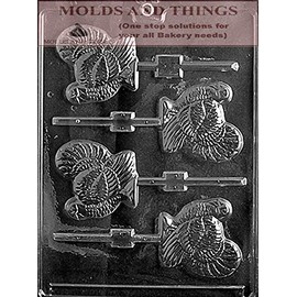 TURKEY LOLLY Chocolate Candy mold with Molding Instruction- 3 mold set