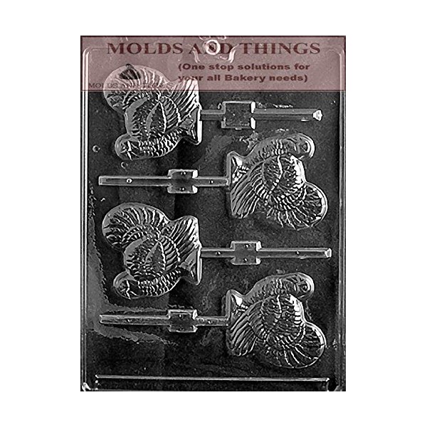 TURKEY LOLLY Chocolate Candy mold with Molding Instruction- 3 mold