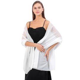 Maeau Women's Scarf, Thin, Shawl, Scarf, Large, For Spring, Summer, Autumn, Lace, Cooling Protection, UV Protection, Present, Wedding, Invitations, After-party, Party, #K