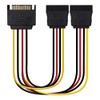 Brightium SATA Power Cable Male to 2 SATA Female 20cm