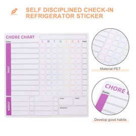 Tofficu 3pcs Magnetic Chore Chart for Teens Reusable Behavior Tracker Dry Erase Planner for Daily Tasks and Habits Encourages Responsibility and Accomplishment