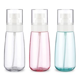 IFDGCTK 3 Pack 3.4oz/100ml Small Spray Bottle, Empty Plastic Spray Bottles, Fine Mist Travel Spray Bottle for Hair and Face, with 9pcs Labels
