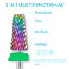 MagiBling 5 in 1 Tapered Barrel Nail Drill Bits, 3/32''