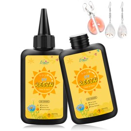 UV Resin - 200g Upgraded Crystal Clear Hard Ultraviolet Curing Resin for DIY Jewelry Making, Craft Decoration - Low Odor UV Glue Solar Fast Cure Epoxy Resin for Casting, DIY Resin Mold, Crafts