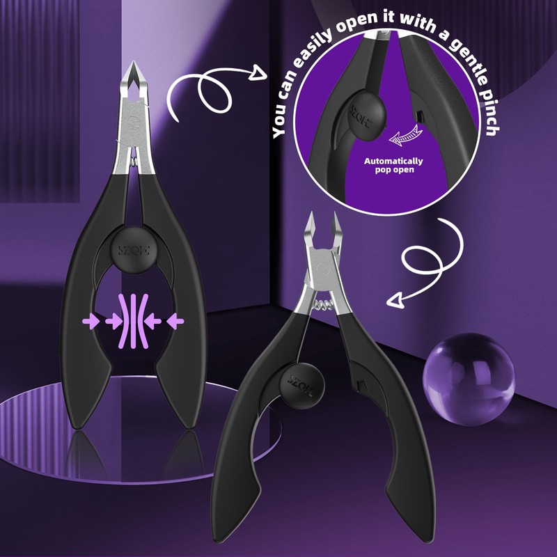 SZQHT Professional Stainless Steel Toenail & Nail Clippers with Safety
