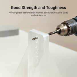 TECBEARS 2kg ABS-Like Resin for 3D Printer, 405nm UV-Curing Photopolymer Resin for LCD/DLP/SLA Printers, Excellent Toughness and High Precision, 2000g Dark Grey