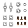 DEEFIINE 10Pcs Tungsten Carbide Cutters Inserts Set with 6pcs Screws