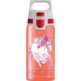 Sigg - Kids Water Bottle - Viva One Horse Club - Leak-Proof Lid - Dishwasher - Bpa Free - Sport and Bike - One Hand Children's Drink Bottle - 17 Oz