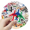 Plane Stickers 50 Pcs Waterproof Funny Airplane Stickers for Laptop