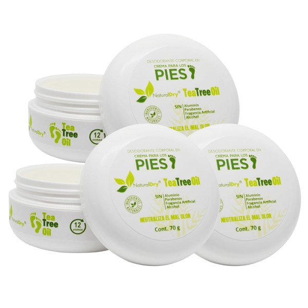 NaturalDry® - Desodorante para PIES - 100% Natural - Pack