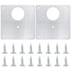 2 Pcs Stainless Steel Hinge Repair Plates with 16 Screws