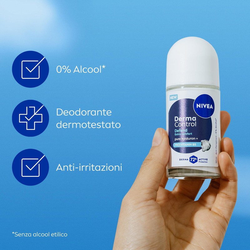 NIVEA Deodorante Roll On Derma Control Defend Extra Comfort 50
