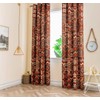 Koudi Aztec Tribal Blackout Curtains Red Brown Geometric Pattern Boho