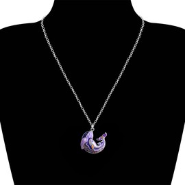 DALANE Enamel Alloy Cute Whale Necklace Ocean Fish Pendant Whale Jewellery Mother's Day Gifts for Women Girls Children, enamel, No Gemstone