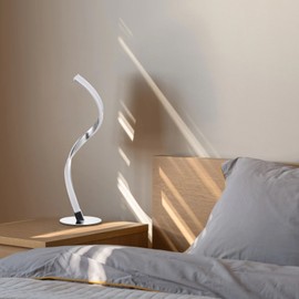 Neoglint 10W Spiral LED Table Light Dimmable 3 Lighting Colors Bedside Desk Lamp Nightstand Lamp for Bedroom Living Room Office