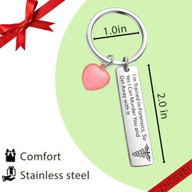 ZNOSVEI Court Doctor Keychain Forensic Science Keychain Rod Of Asclepius Gift Coroner Jewelry, Court Doctor Keychain, Standard