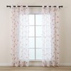L.Z.E Leaf Sheer Curtains for Living Room 96 Inches Long,