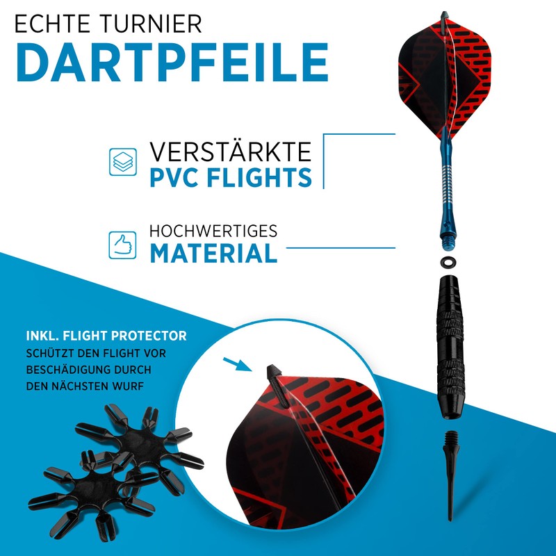 DartPro Darts with Plastic Tip, 12 Darts for Electronic Dartboard