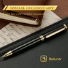 BEILUNER Luxury Gel Pen with 24K Gold Finish, Black Piano