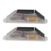 2pcs Solar Strobe Warning Light Waterproof Light Control High Bright
