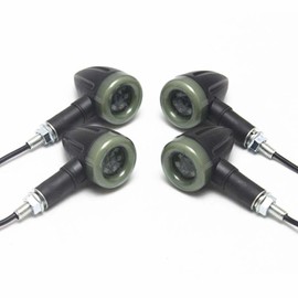 4 Pcs Turn Signal Lights 3 Light Effects Retro Round Turn Signal Indicators Lights for Motorcycle